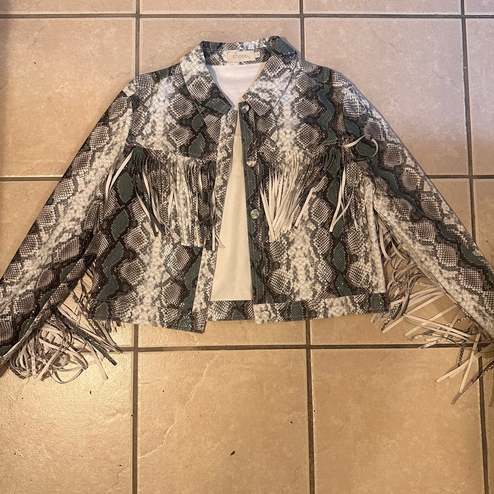 Vegan leather jacket size medium